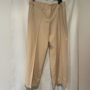 DKNY Women’s Beige Checkered Dress Pants
